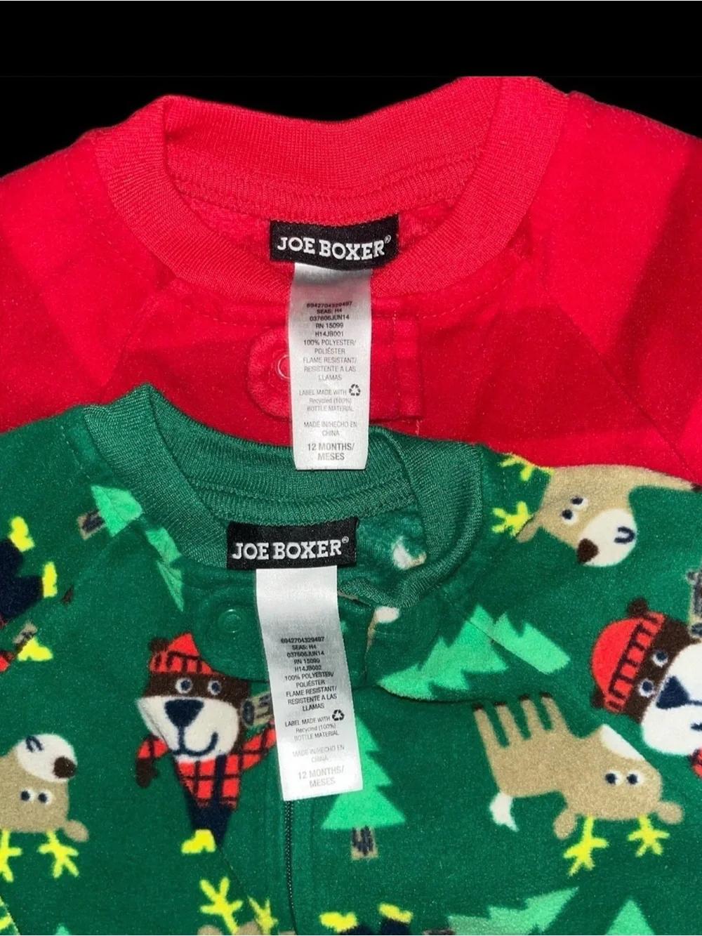 Joe Boxer EUC Christmas Baby Pajamas
